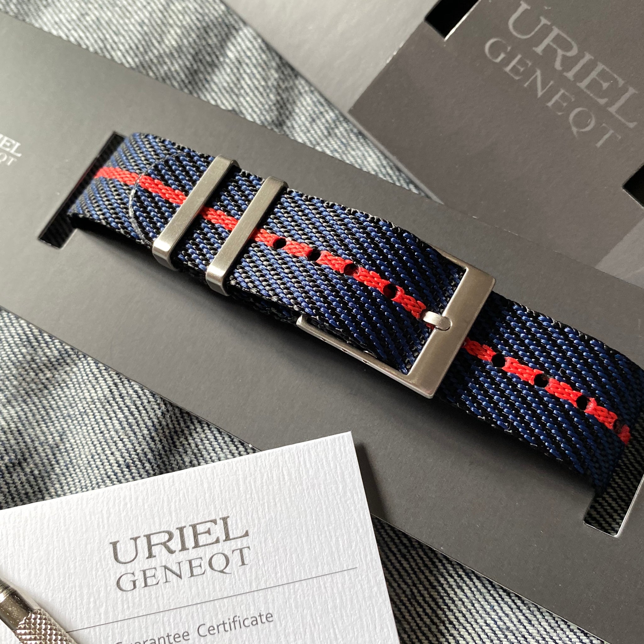 URIEL GENEQT - GE001 CUFFLINKS (Version A Blue-Red color)